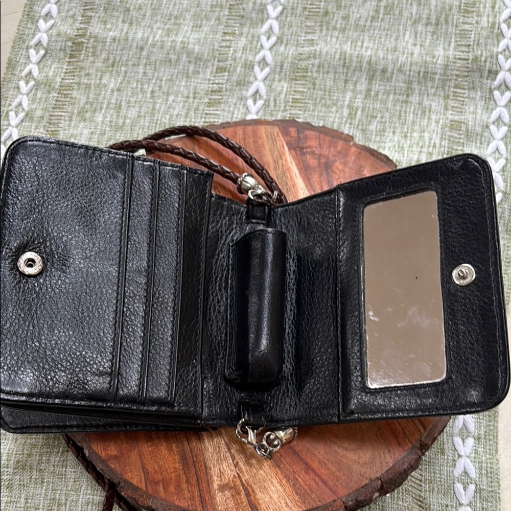 Brighton Black and Brown Leather Crossbody Bag - Picture 2 of 6